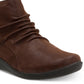 Clarks Sillian Sway Bota de Couro com Bico Redondo Feminina Marrom Tamanho 8 M