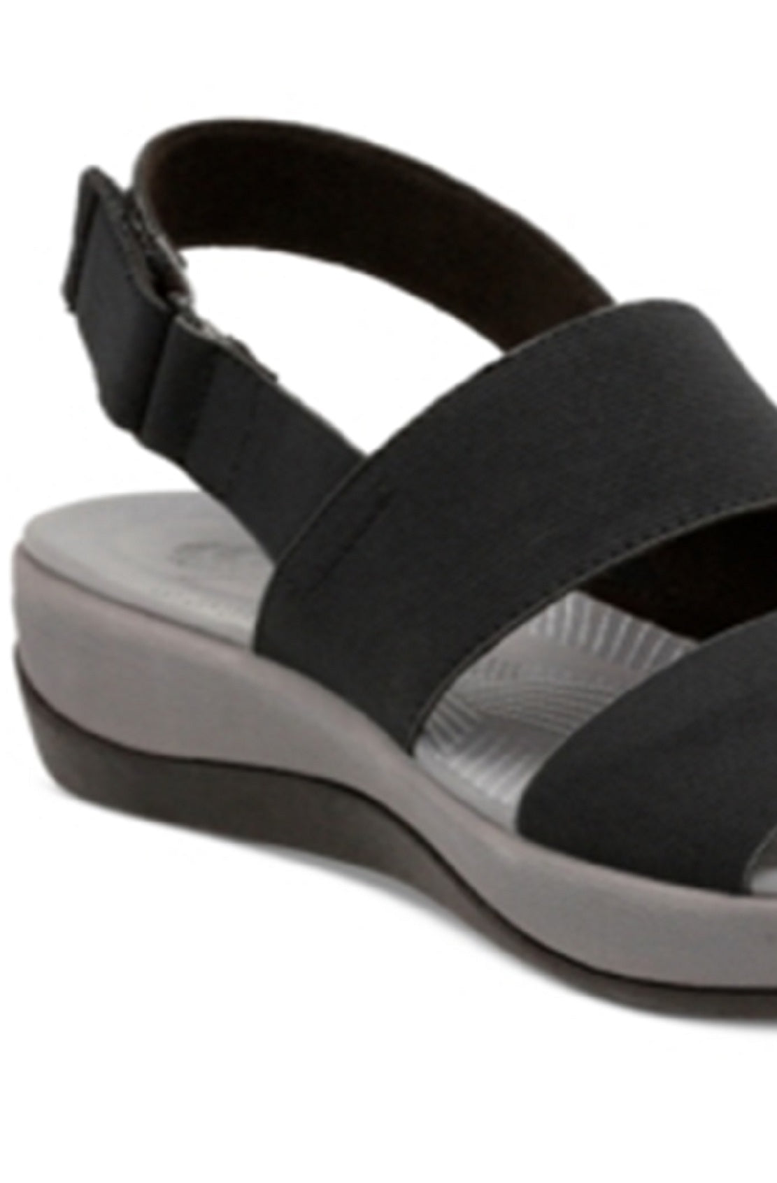 Sandálias rasteiras Clarks Arla Jacory femininas, pretas, tamanho 11 M