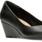 Clarks Flores Tulip Wedge Scarpin Feminino Preto Tamanho 6,5 W