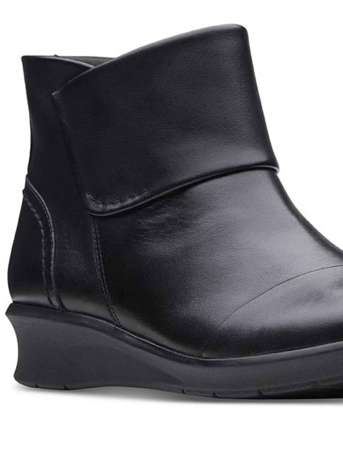 Bota feminina Clarks Hope Track preta, tamanho 7,5 M