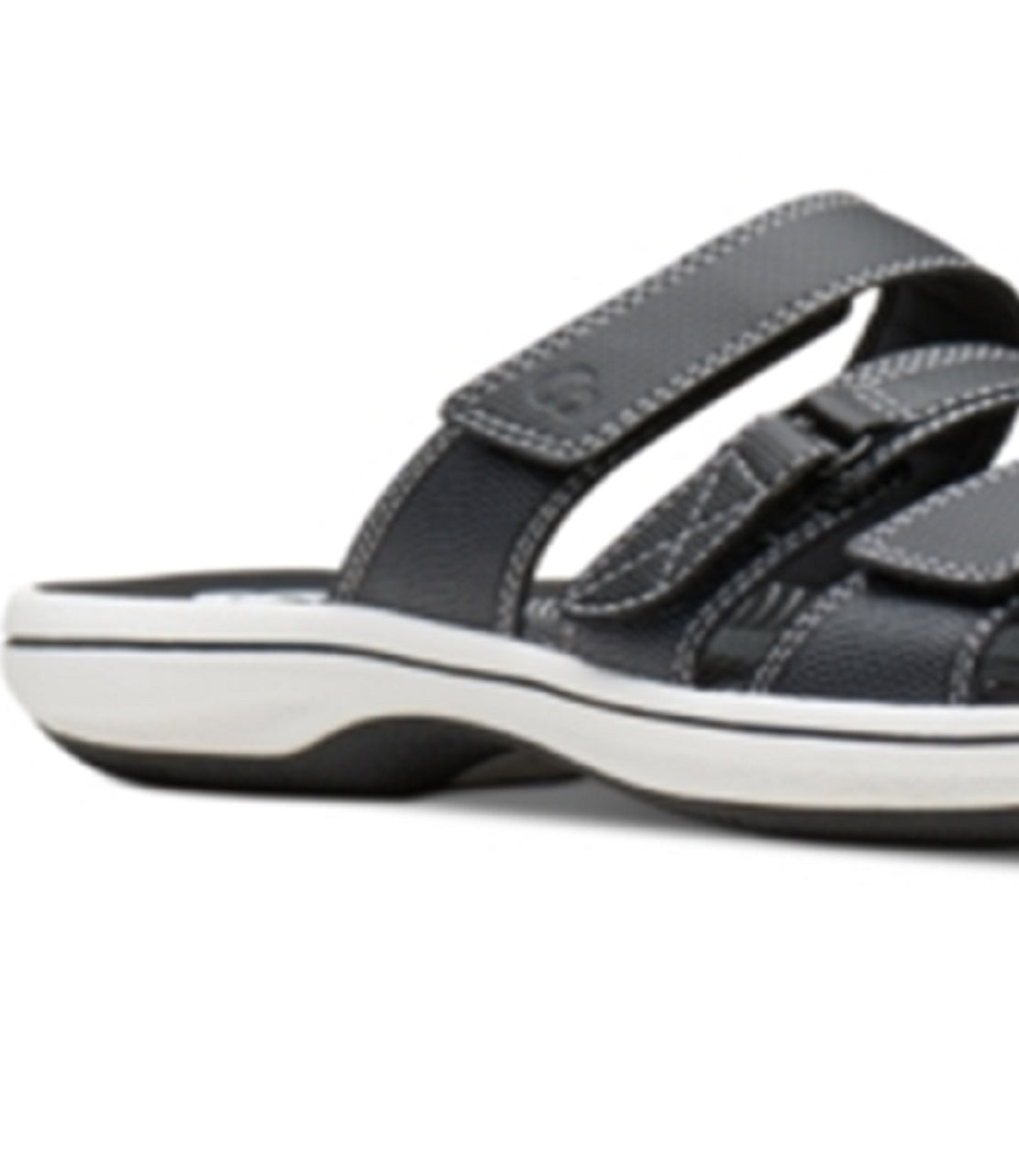 Sandálias femininas Clarks Cloudsteppers Brinkley Coast Slide, pretas, tamanho 10 M