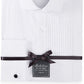 Camisa smoking masculina Michelsons Of London Slim Fit com babador elástico e punho francês, tamanho branco, 16x32x33