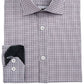 Camisa social masculina com corte slim fit e estampa xadrez elástica, tamanho pequeno, preta, da Society of Threads