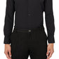 Camisa social masculina Construct Slim Fit Solid Performance Stretch Cooling Comfort, preta, tamanho grande