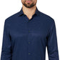 Camisa social masculina com estampa elástica e sem ferro, tamanho extragrande, da Society Of Threads, tamanho slim fit, azul