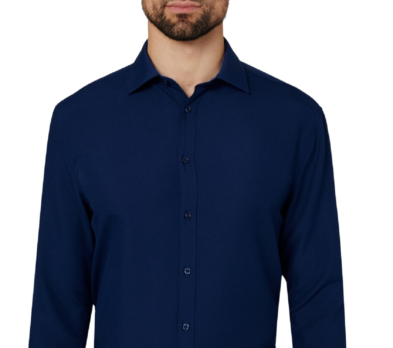 Camisa social Calabrum masculina regular fit sólida performance azul tamanho grande