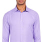 Camisa social masculina Calabrum Regular Fit, sem passar a ferro, roxa, tamanho XX-G