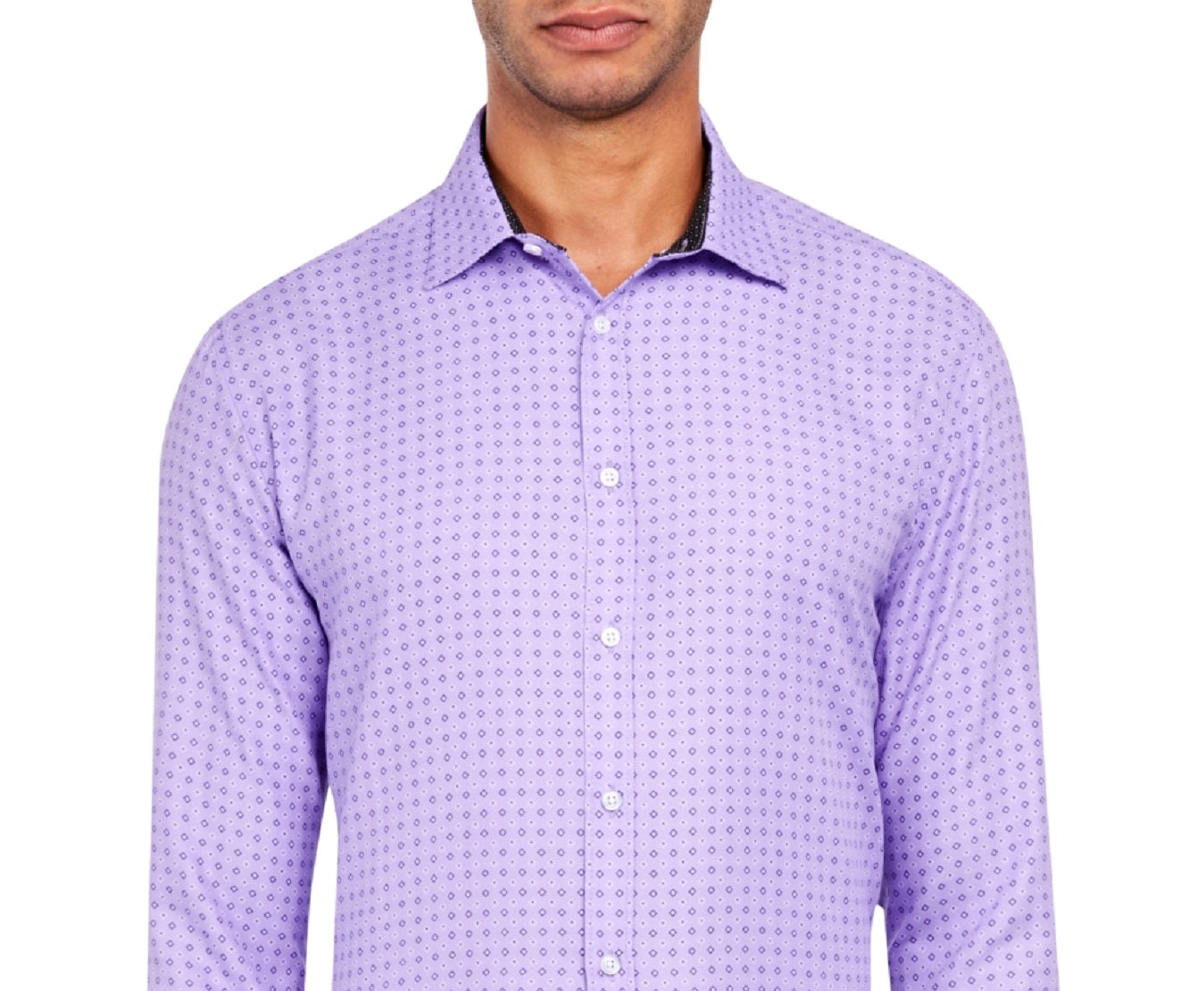 Camisa social masculina Calabrum Regular Fit, sem passar a ferro, roxa, tamanho XX-G