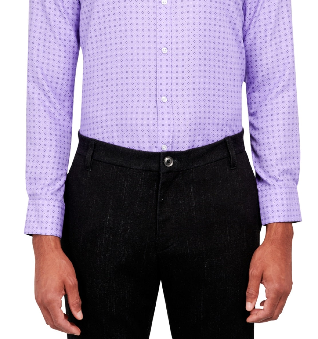 Camisa social masculina Calabrum Regular Fit, sem passar a ferro, roxa, tamanho XX-G