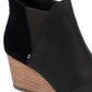 Bota feminina Toms Kelsey Wedge preta tamanho 7M