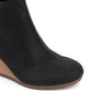 Bota feminina Toms Kelsey Wedge preta tamanho 7M