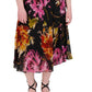 Vestido feminino Robbie Bee com estampa floral e bainha em formato de lenço, marrom, tamanho 14W