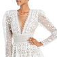 Vestido curto de renda Megan feminino Bronx and Banco, branco, tamanho X-S