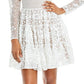 Vestido curto de renda Megan feminino Bronx and Banco, branco, tamanho X-S