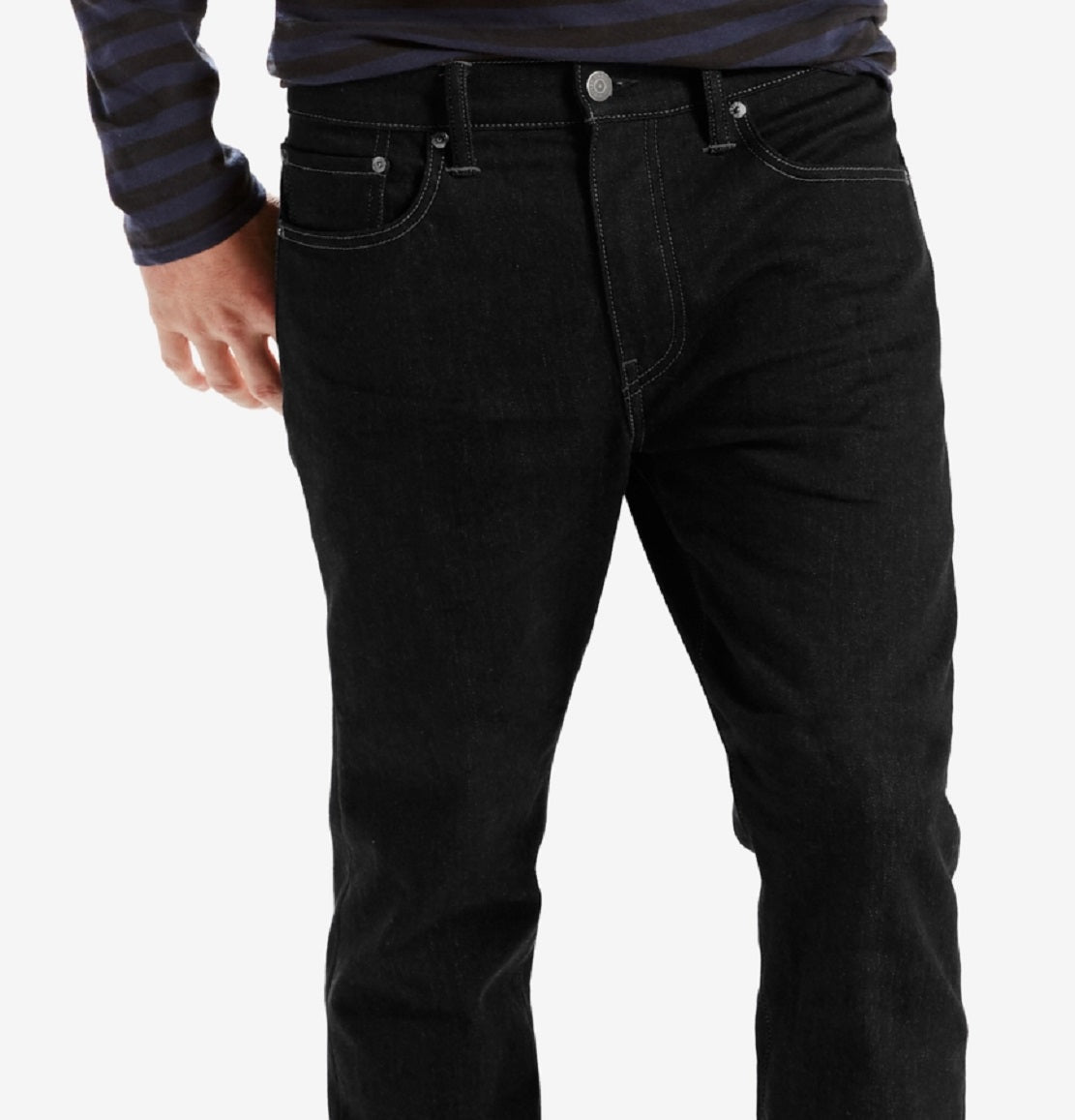 Calça jeans Levi's 502 Flex Taper Masculina Preta Tamanho 30X30