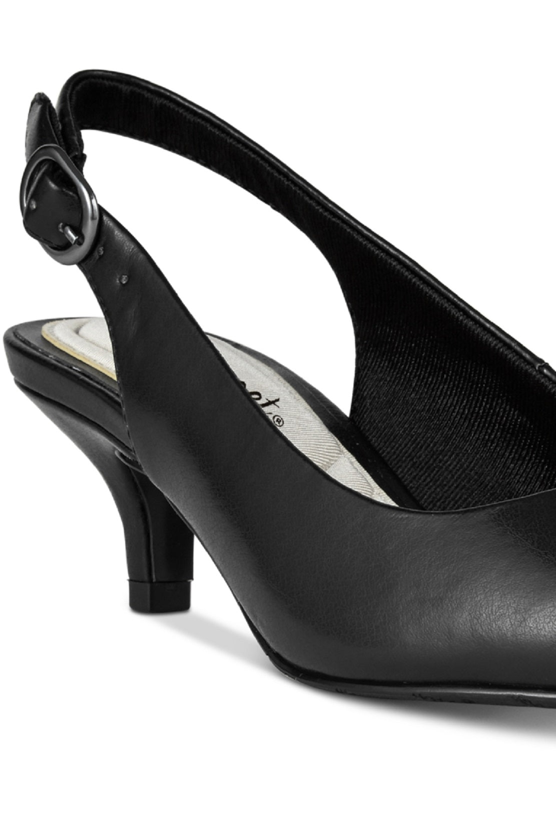 Easy Street Faye Slingback Feminino Salto Kitten Preto Tamanho 8,5 W