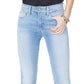 Calça jeans feminina NYDJ Marilyn de cintura alta elástica, perna reta, azul, tamanho 16