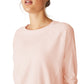 Blusa feminina de manga comprida com nervuras ativas COTTON ON rosa