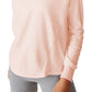Blusa feminina de manga comprida com nervuras ativas COTTON ON rosa