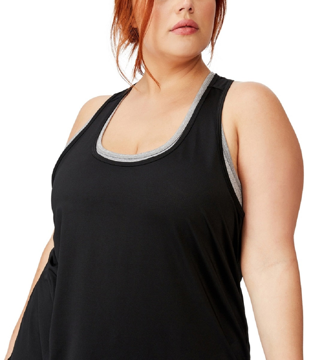 Camiseta regata feminina COTTON ON Active Training, preta, tamanho 18W