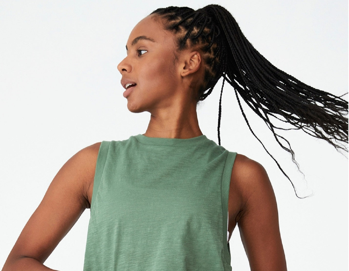 Camiseta regata feminina Cotton On The Tank, verde, tamanho M