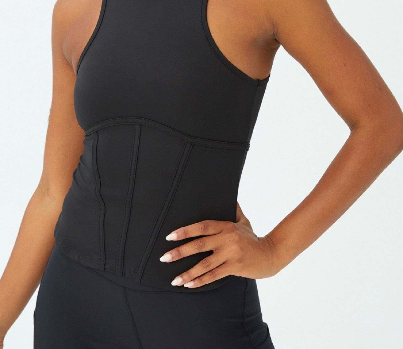 COTTON ON Top feminino com bustiê e decote profundo, preto, tamanho X-S