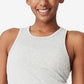 COTTON ON Regata feminina Rib Racer Crop Cinza Tamanho X-S