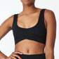 Top curto feminino COTTON ON Ultra Soft Movement, preto, tamanho X-G