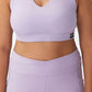 Top curto feminino Active Ultimate Workout da COTTON ON, roxo