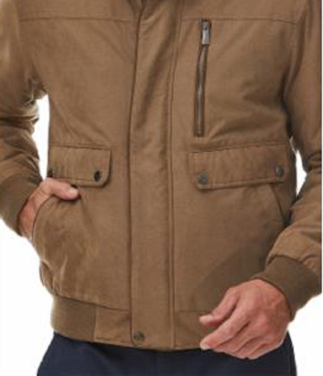 Jaqueta bomber masculina Rainforest Micro Twill marrom tamanho grande