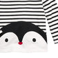 Camiseta de algodão com estampa de pinguim listrada First Impressions para bebê menino, tamanho 18 meses