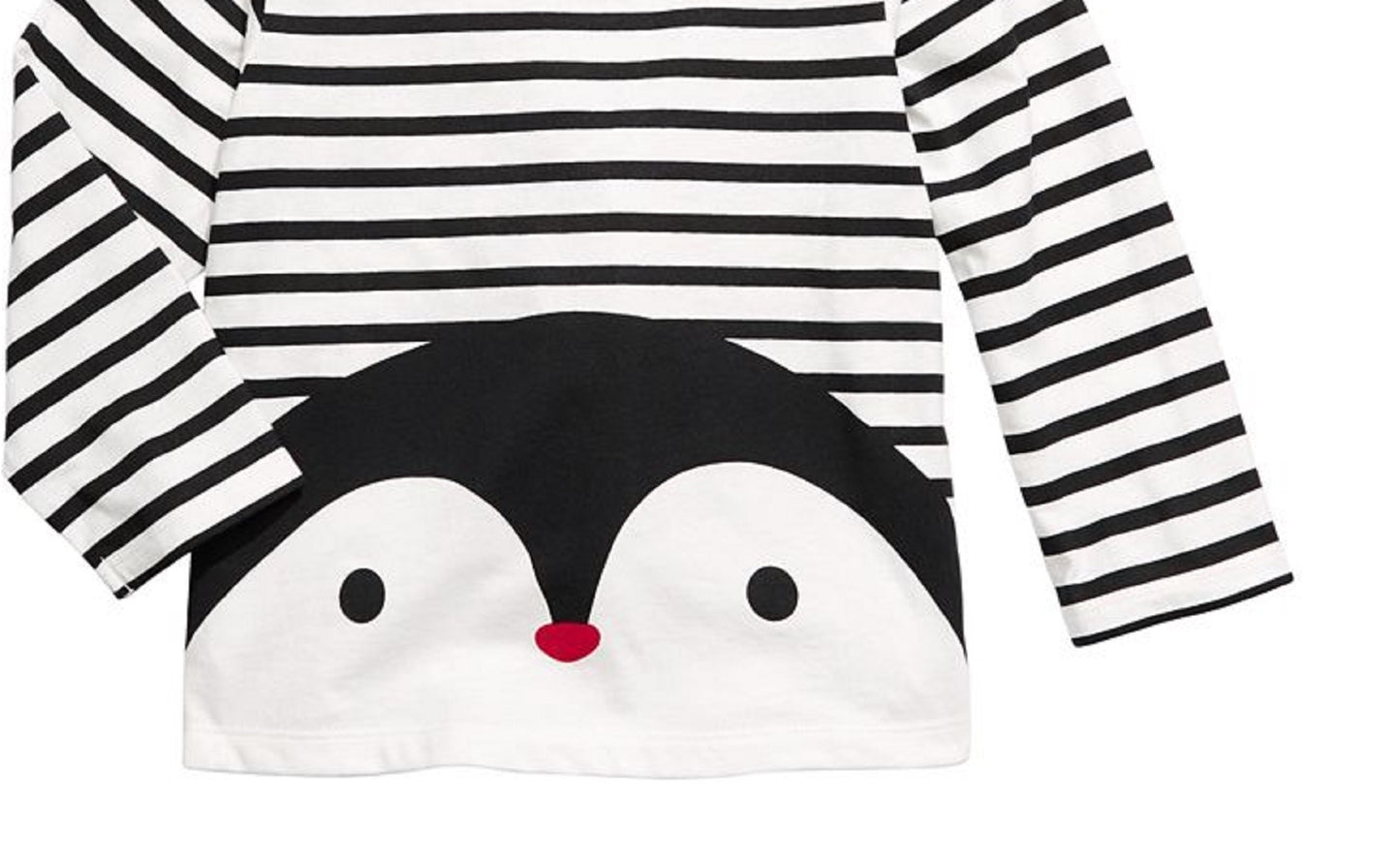 Camiseta de algodão com estampa de pinguim listrada First Impressions para bebê menino, tamanho 18 meses
