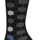 Meias sociais geométricas masculinas Cole Haan pretas tamanho 7-12