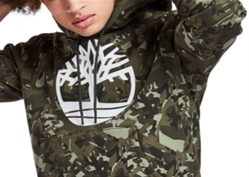 Moletom com capuz Timberland Camo Tree Logo Masculino Verde Tamanho P