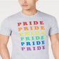 Camiseta masculina com estampa Rainbow Pride da INC International Concepts, cinza, tamanho XXX-G