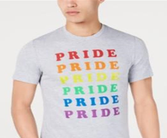 Camiseta masculina com estampa Rainbow Pride da INC International Concepts, cinza, tamanho XXX-G