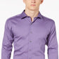 Camisa social Bedford Cordão Alfani Masculina Grande e Alta Roxa Tamanho LT