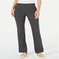 Calça de ioga feminina estilo &amp; co com controle de barriga e corte bootcut, cinza, tamanho pequeno