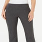 Calça de ioga feminina estilo &amp; co com controle de barriga e corte bootcut, cinza, tamanho pequeno