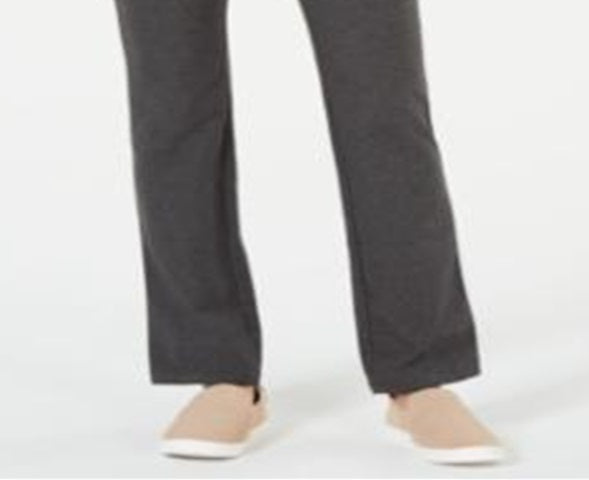 Calça de ioga feminina estilo &amp; co com controle de barriga e corte bootcut, cinza, tamanho pequeno