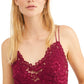 Sutiã íntimo feminino Free People com estampa floral elástica para o dia a dia, tamanho grande, vermelho
