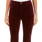 Calça jeans feminina Charter Club Lexington Velveteen reta vermelha tamanho 6 Petite