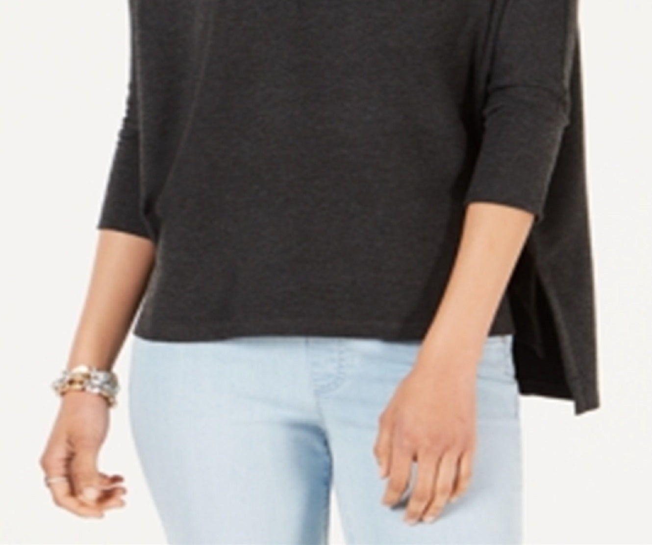 Moletom com capuz feminino Style &amp; Co, preto, tamanho pequeno P