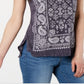 Blusa gráfica feminina Style &amp; Co, azul, tamanho pequeno grande