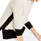 Suéter de cashmere feminino com blocos de cores Charter Club, marrom, tamanho X-S