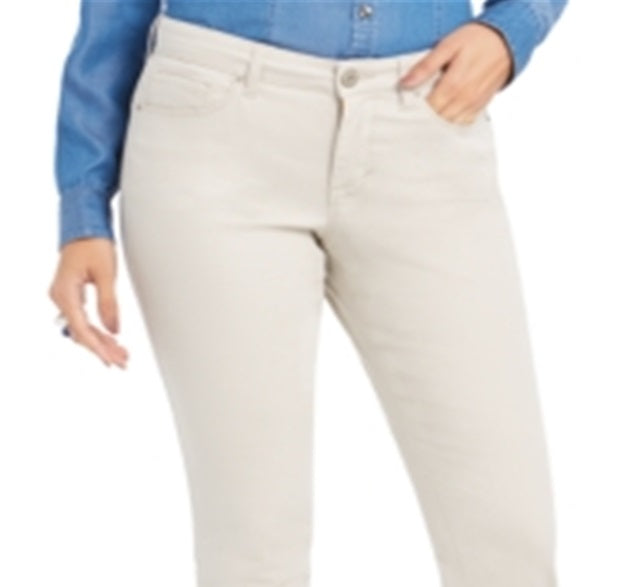 Jeans Curvy Fit Skinny Fashion Feminino Estilo &amp; Co Marrom Tamanho 10