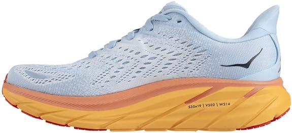 Tênis cano baixo feminino HOKA ONE ONE azul e laranja tamanho 8,5