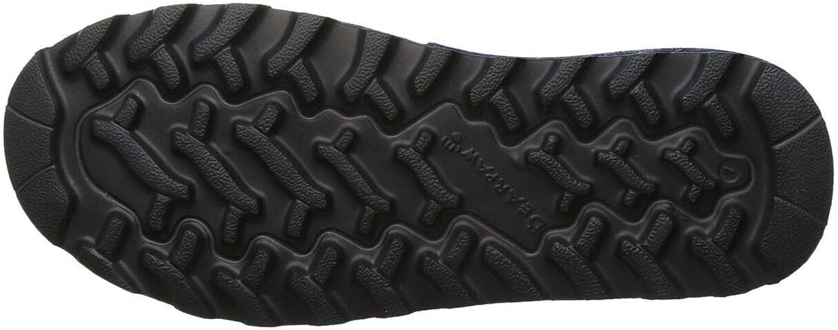 Bota feminina BEARPAW Elle curta e larga Cadet Classic em camurça preta, tamanho 7