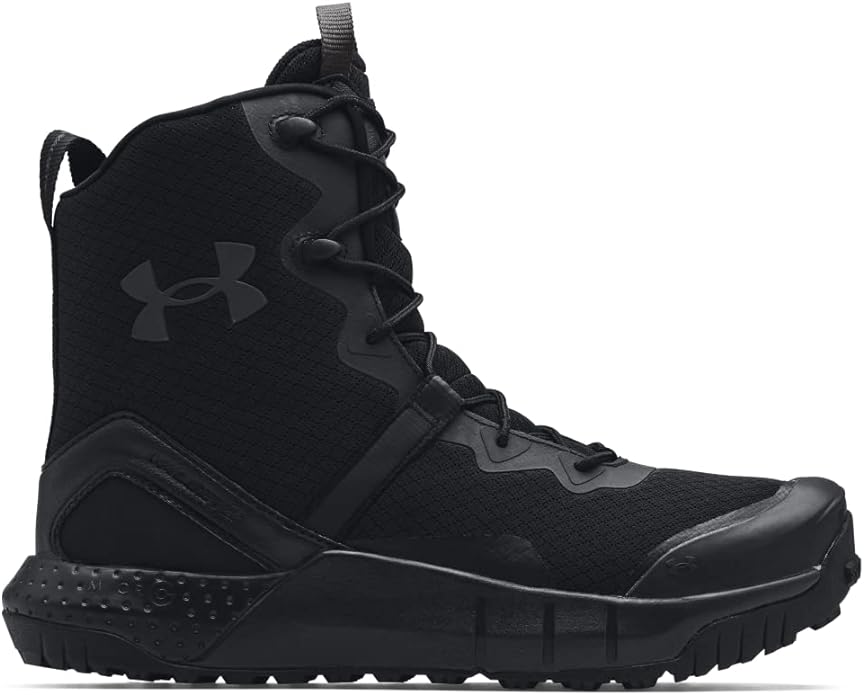 Bota militar e tática Under Armour Micro G Valsetz Zip masculina, preta