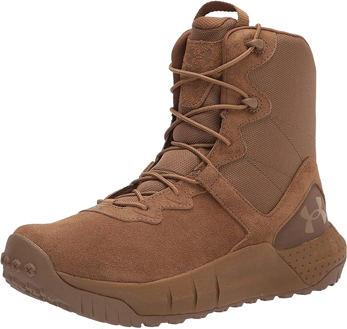 Bota militar e tática Under Armour Micro G Valsetz Lthr masculina, Coyote
